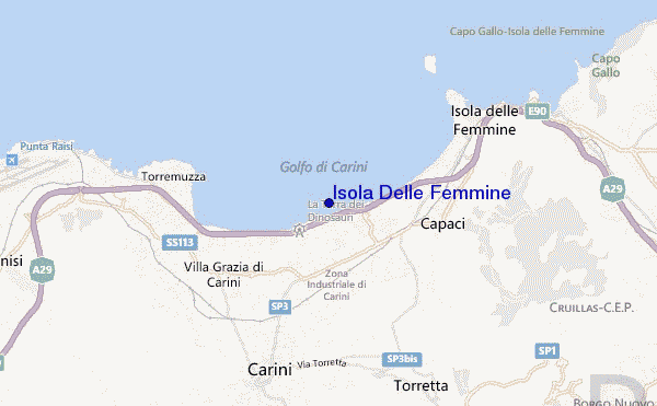 mapa de ubicación de Isola Delle Femmine