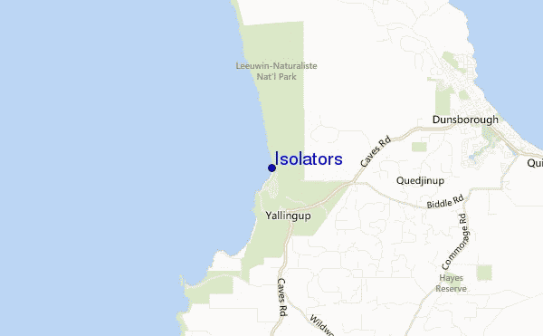mapa de ubicación de Isolators