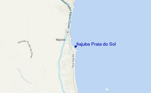 mapa de ubicación de Itajuba Praia do Sol