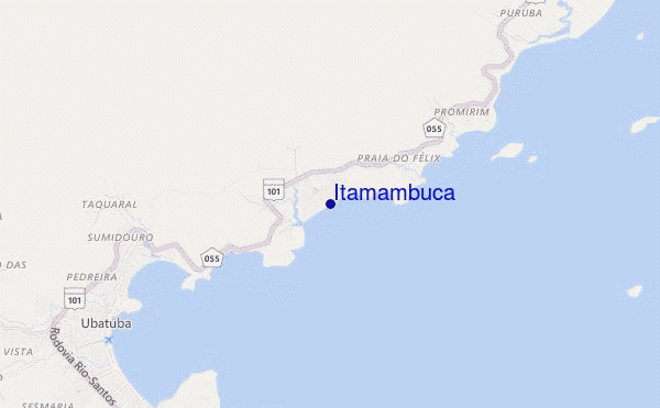 mapa de ubicación de Itamambuca