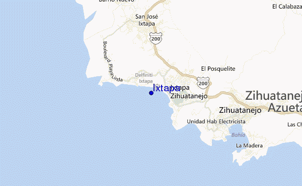 mapa de ubicación de Ixtapa