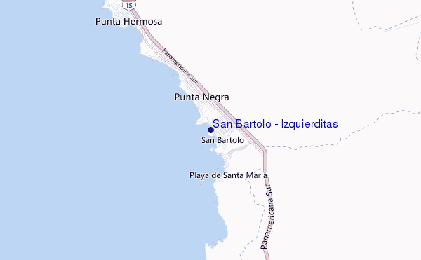 mapa de ubicación de San Bartolo - Izquierditas