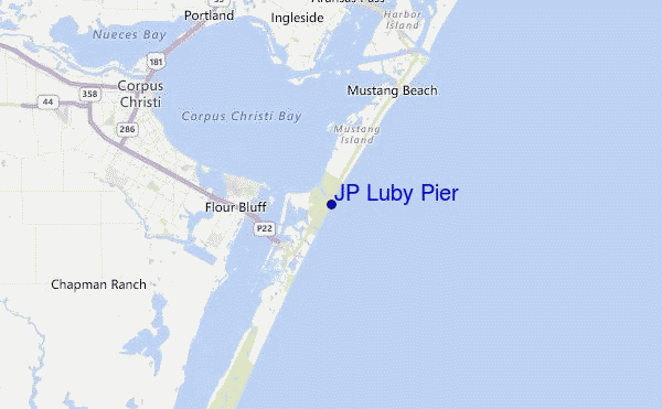 JP Luby Pier Location Map
