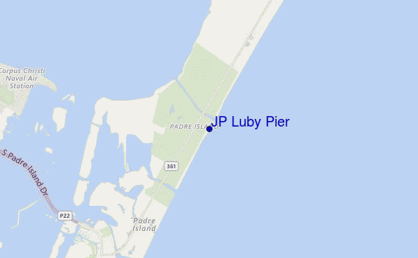mapa de ubicación de JP Luby Pier