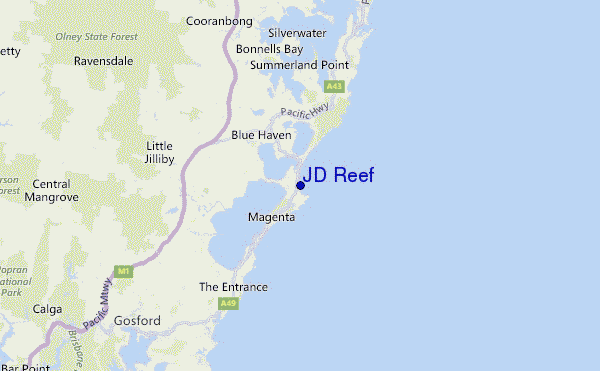JD Reef Location Map