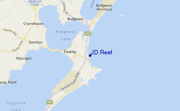 mapa de ubicación de JD Reef