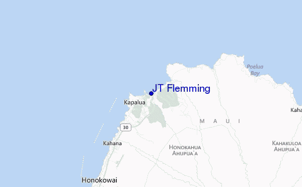 mapa de ubicación de JT Flemming
