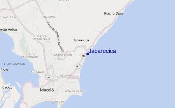 mapa de ubicación de Jacarecica
