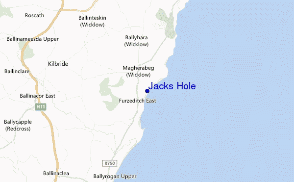 mapa de ubicación de Jacks Hole
