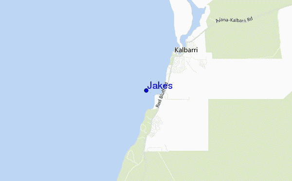 mapa de ubicación de Jakes