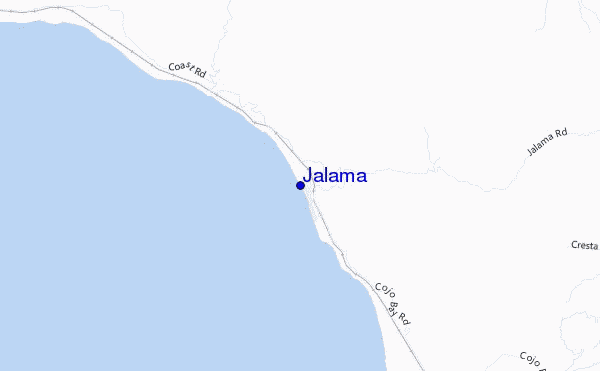 mapa de ubicación de Jalama