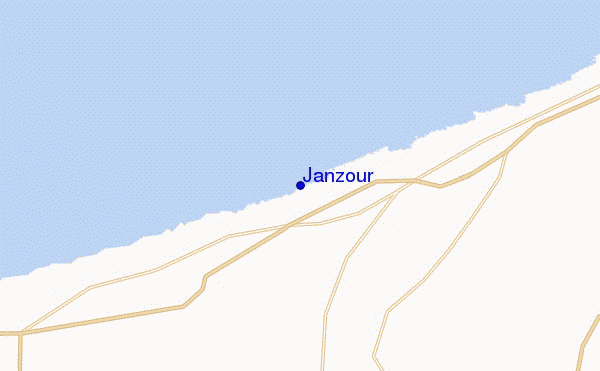 mapa de ubicación de Janzour