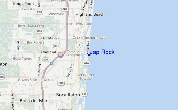 mapa de ubicación de Jap Rock