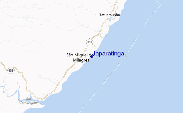 mapa de ubicación de Japaratinga
