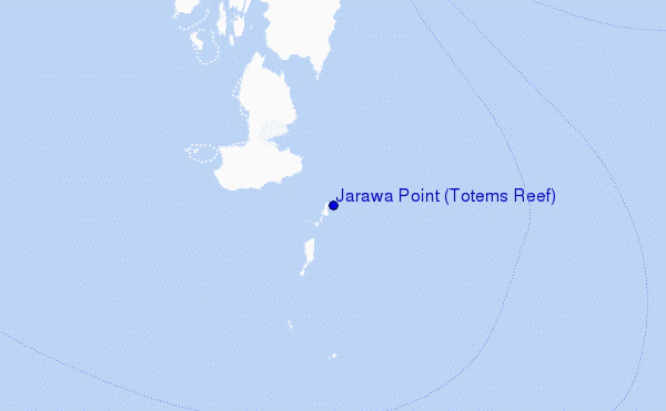 Jarawa Point (Totems Reef) Location Map