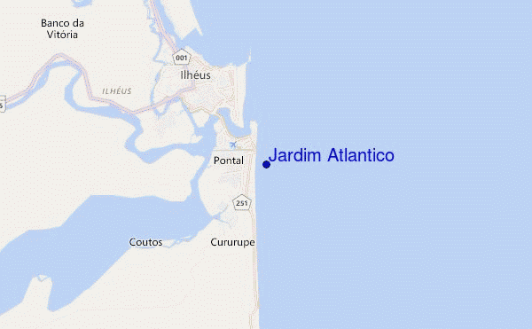 mapa de ubicación de Jardim Atlantico