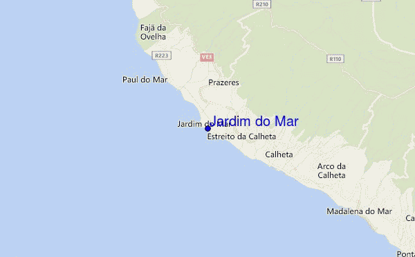 mapa de ubicación de Jardim do Mar
