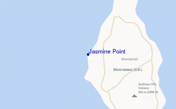 mapa de ubicación de Jasmine Point