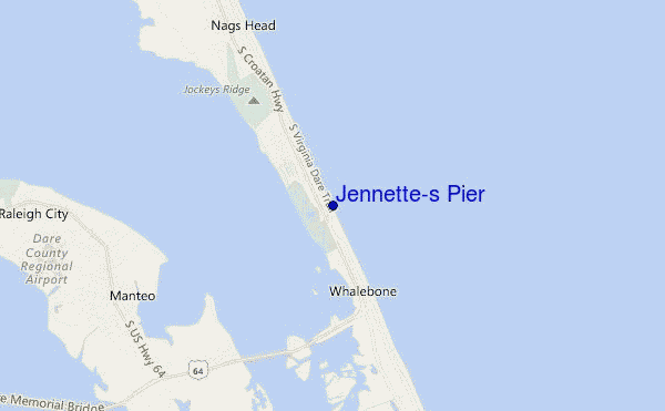 mapa de ubicación de Jennette's Pier