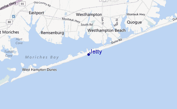 mapa de ubicación de Jetty