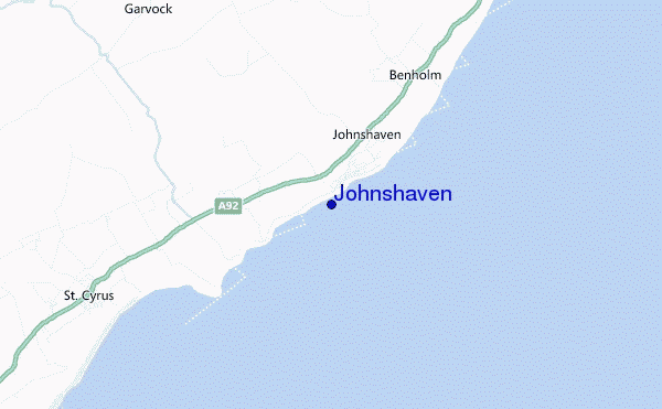 mapa de ubicación de Johnshaven