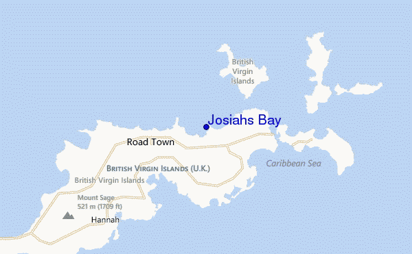 mapa de ubicación de Josiahs Bay