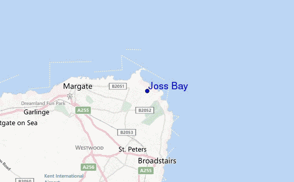 mapa de ubicación de Joss Bay