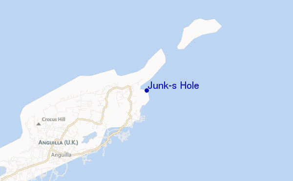 mapa de ubicación de Junk's Hole