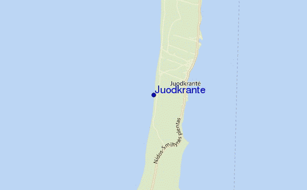 mapa de ubicación de Juodkrante