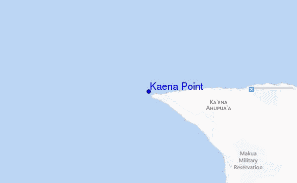 mapa de ubicación de Kaena Point