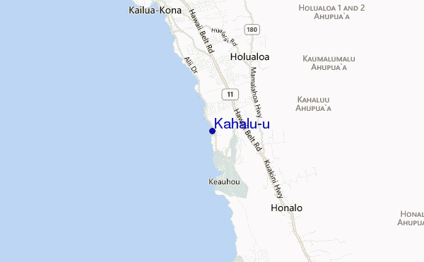 mapa de ubicación de Kahalu'u