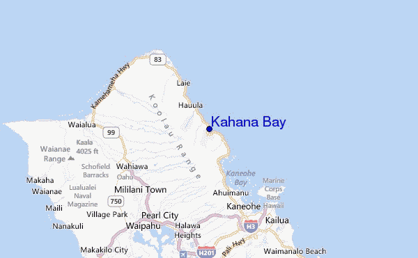 Kahana Bay Location Map