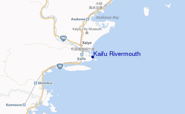 mapa de ubicación de Kaifu Rivermouth