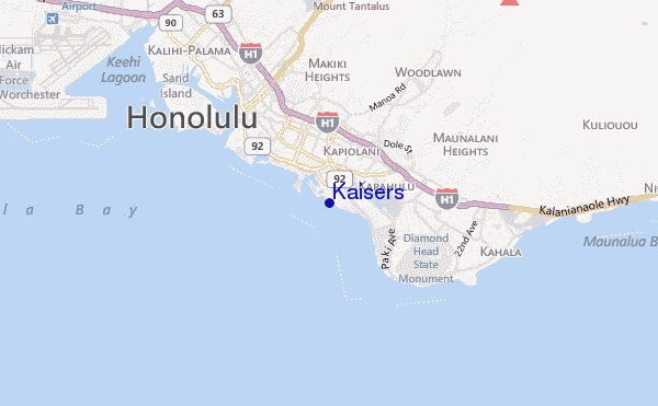mapa de ubicación de Kaisers