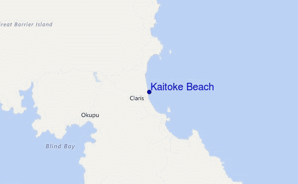 mapa de ubicación de Kaitoke Beach