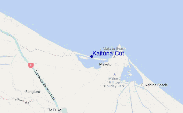 mapa de ubicación de Kaituna Cut