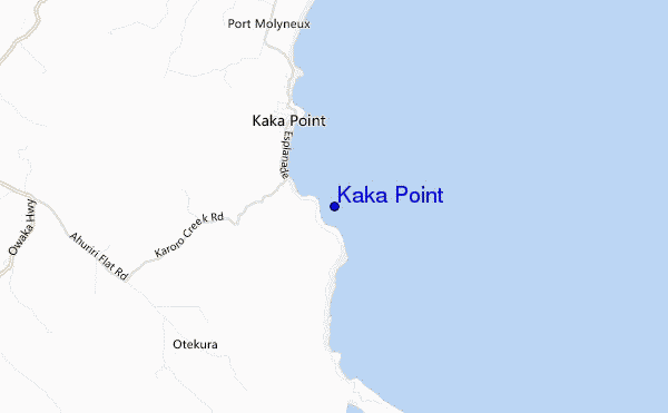 mapa de ubicación de Kaka Point