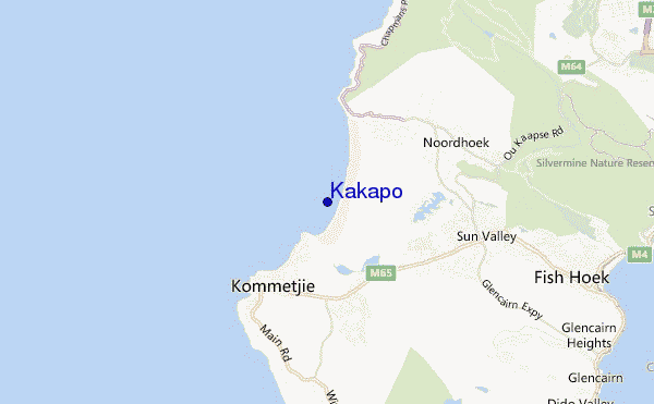mapa de ubicación de Kakapo