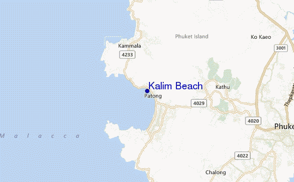 mapa de ubicación de Kalim Beach