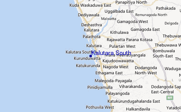 mapa de ubicación de Kalutara South
