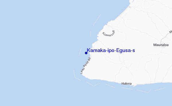 mapa de ubicación de Kamaka'ipo/Egusa's