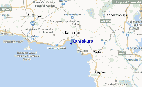 mapa de ubicación de Kamakura
