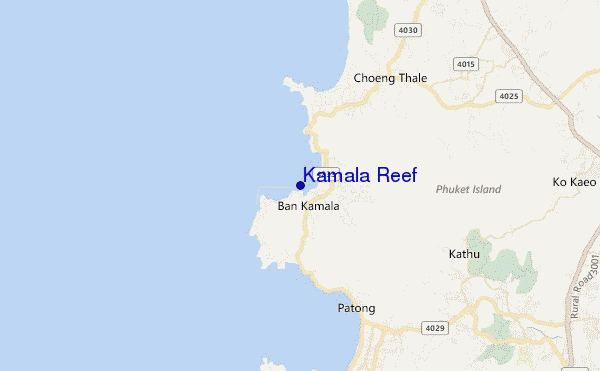 mapa de ubicación de Kamala Reef