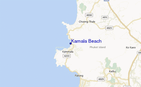 mapa de ubicación de Kamala Beach