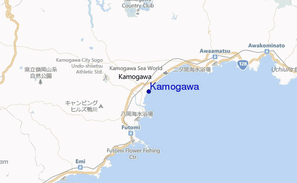 mapa de ubicación de Kamogawa
