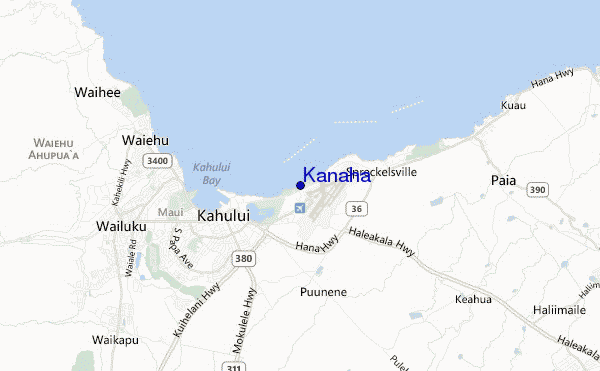 mapa de ubicación de Kanaha