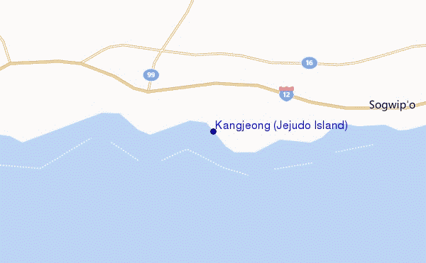 mapa de ubicación de Kangjeong (Jejudo Island)