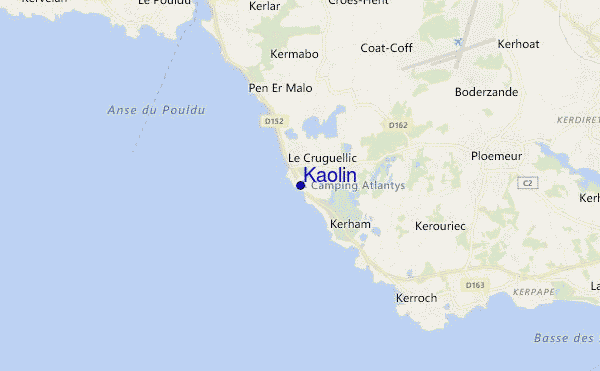 mapa de ubicación de Kaolin