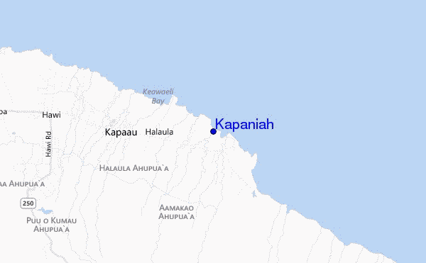 mapa de ubicación de Kapaniah