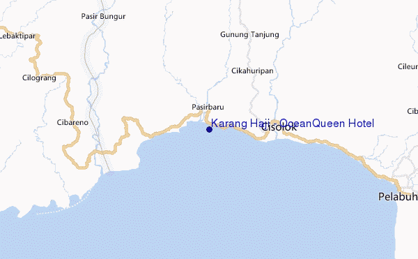 mapa de ubicación de Karang Haji - Ocean Queen Hotel
